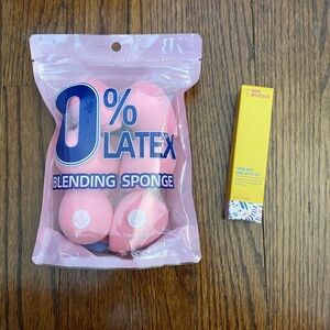 Pink 0% Latex Blending Makeup Sponges and Under-eye Puffiness Gel
